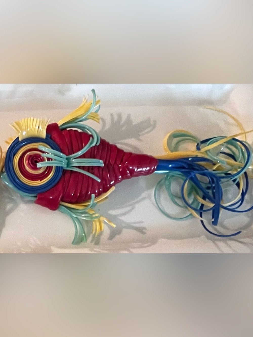 Colorful Woven Fish Wall Art - Magenta, Teal, Yellow